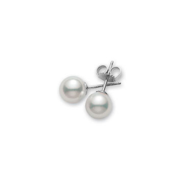 MIKIMOTO 8-8.5mm Akoya Cultured Pearl Stud Earrings 795185016822