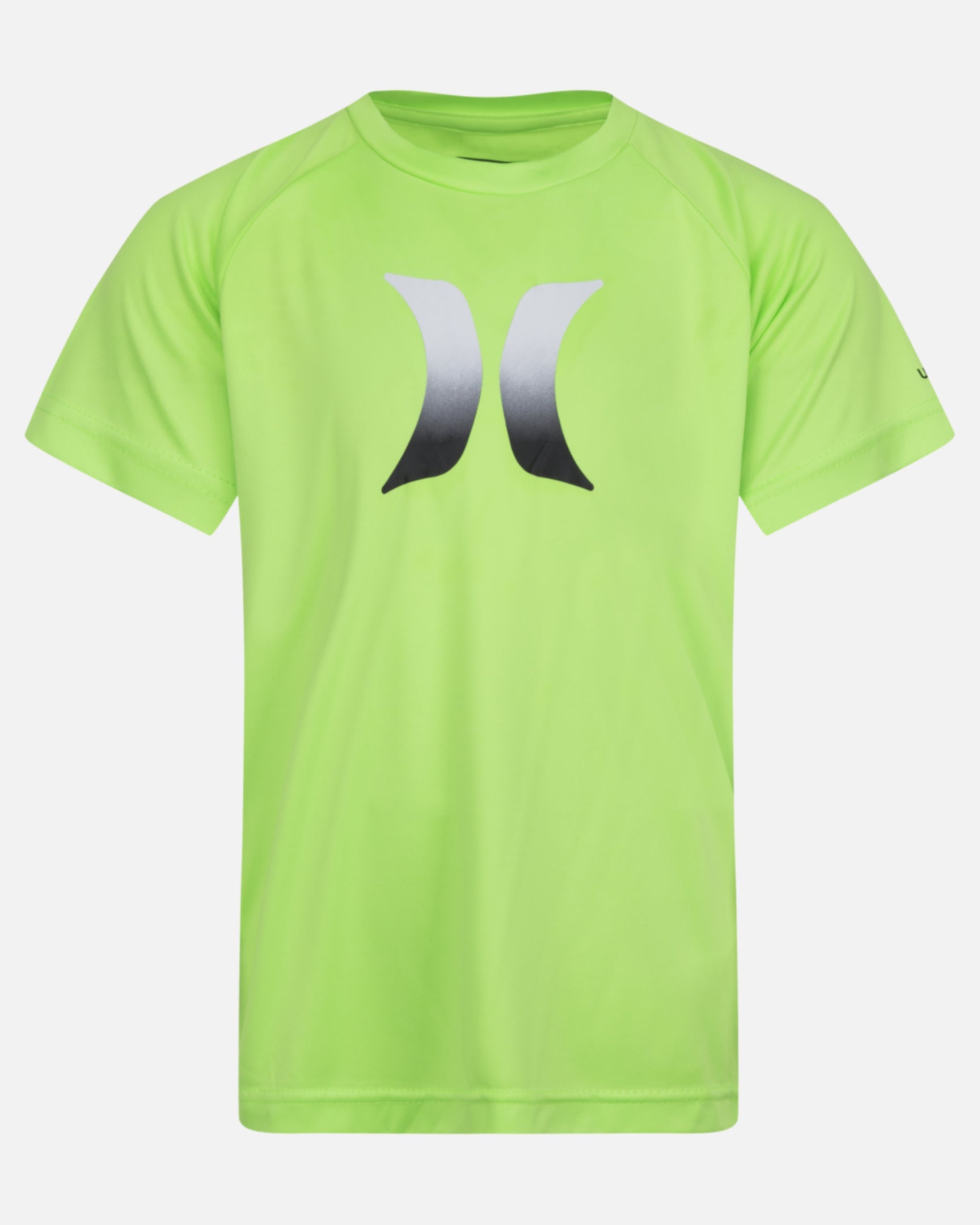 Little Boys' H2O-Dri Ombre Icon Short Sleeve Rashguard in Flash Lime, Size 7 807421698034
