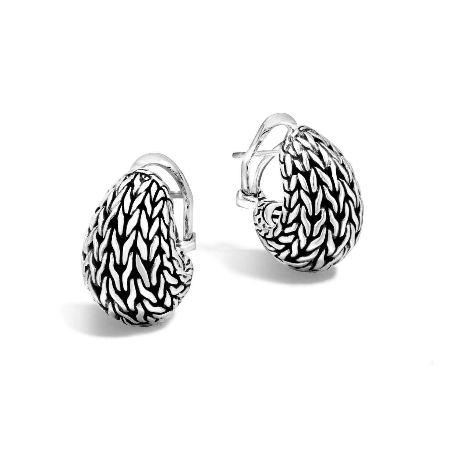 John Hardy Classic Chain Graduated Buddha Belly Earrings 8254292262994