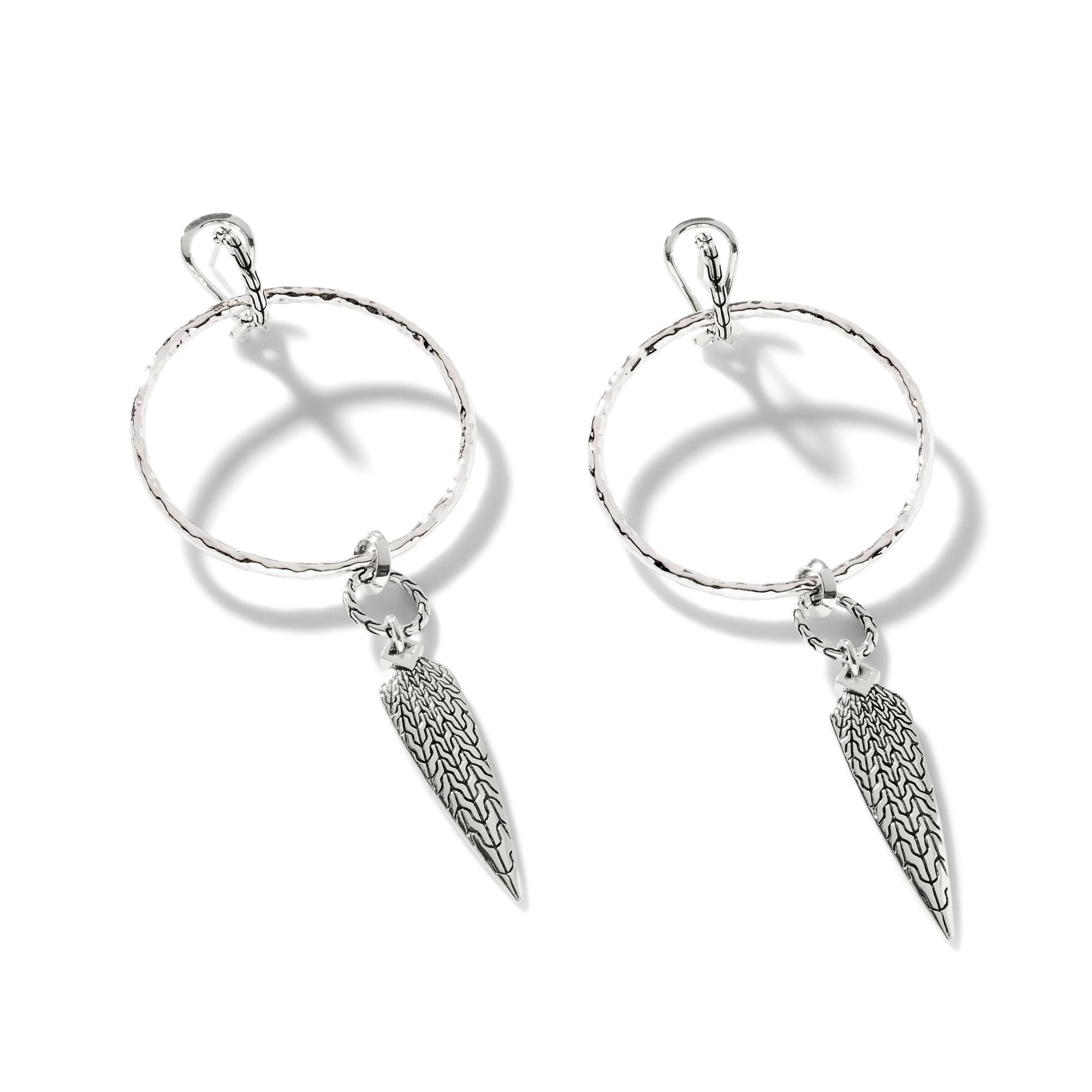 John Hardy Palu Radial Sterling Silver Drop Earrings 8254292456089