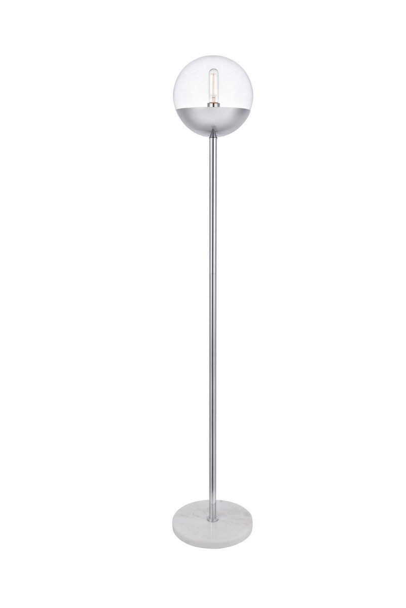 Eclipse 1-Light Floor Lamp in Chrome 842814155190