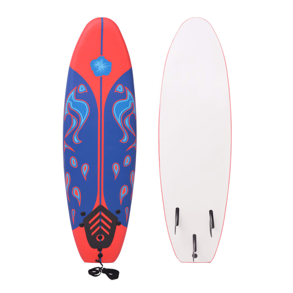 vidaXL Surfboard Blue and Red 66.9" 8718475510062