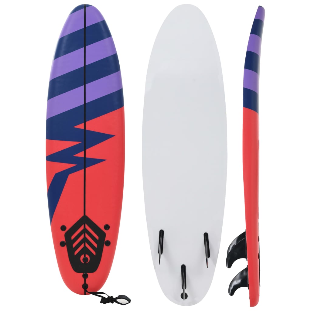vidaXL Surfboard 66.9" Stripe 8718475704072