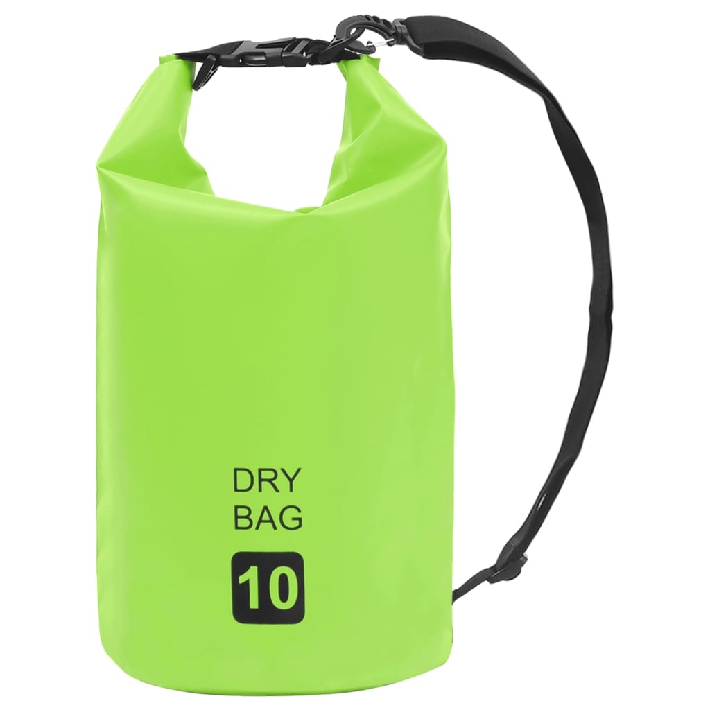 vidaXL Dry Bag Green 2.6 gal PVC 8720286088418