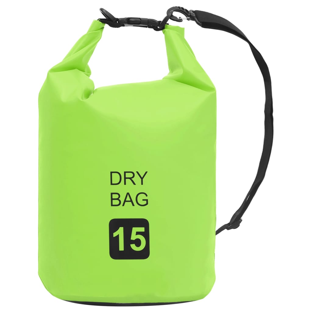 vidaXL Dry Bag Green 4 gal PVC 8720286088425