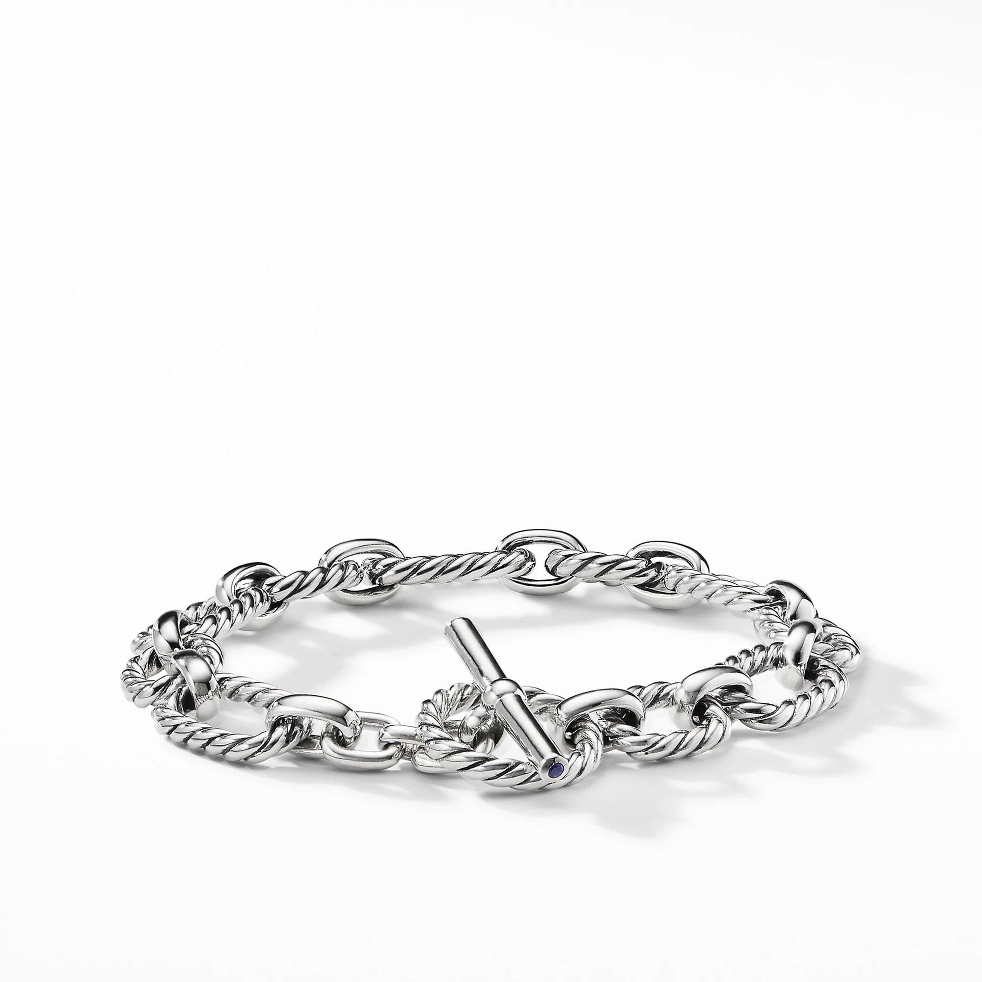 David Yurman Cushion Link Bracelet with Blue Sapphires 883932775730
