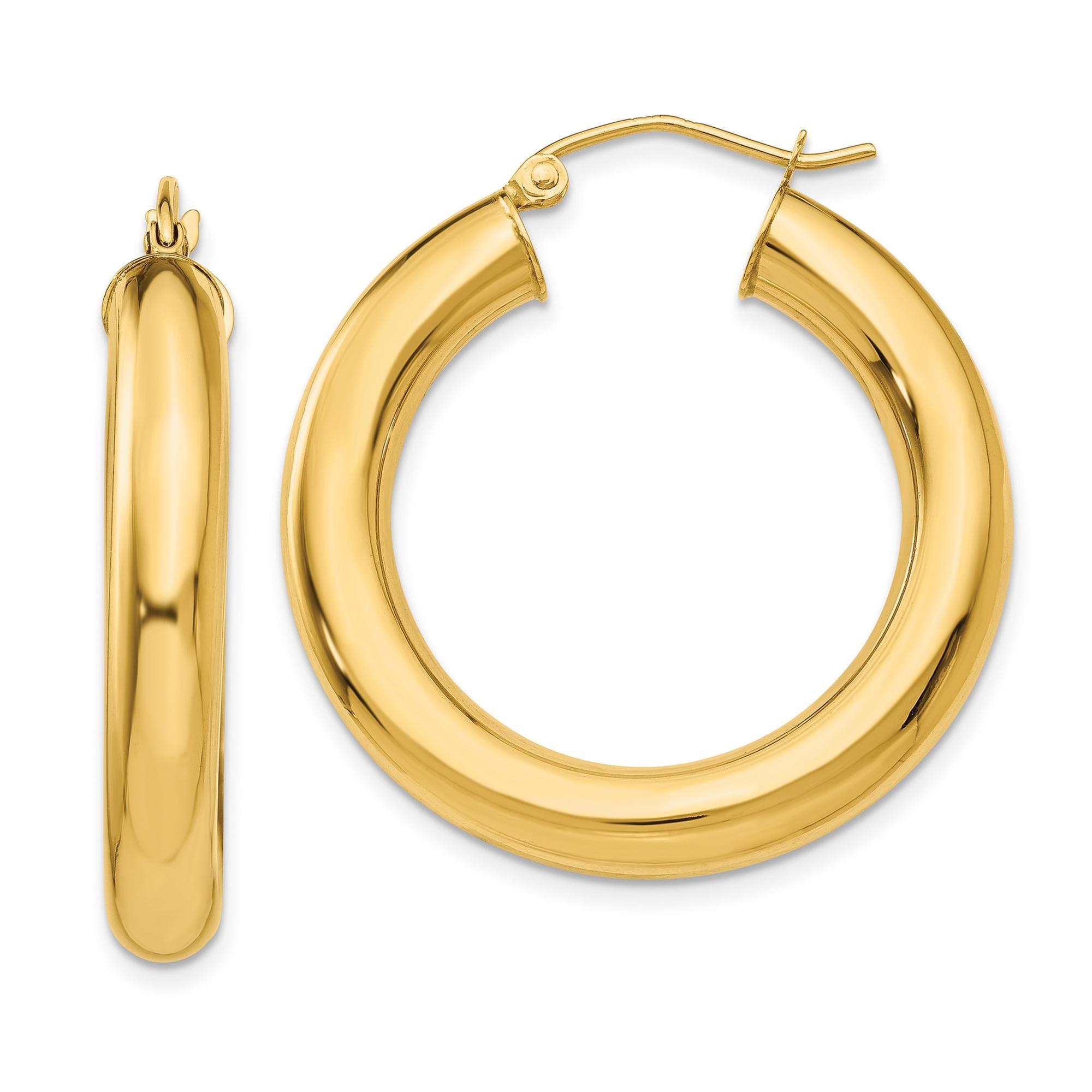 Yellow Lightweight Hoop Earrings, 30x5mm 883957288277