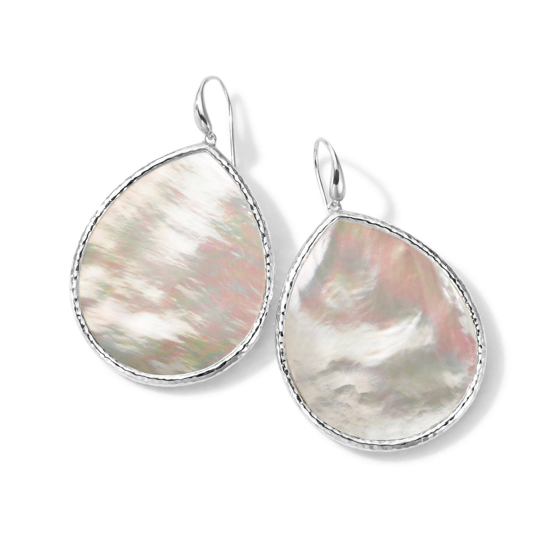 IPPOLITA Large Teardrop Sterling Silver Earrings in Mother-of-Pearl - ONDINE 886969264390