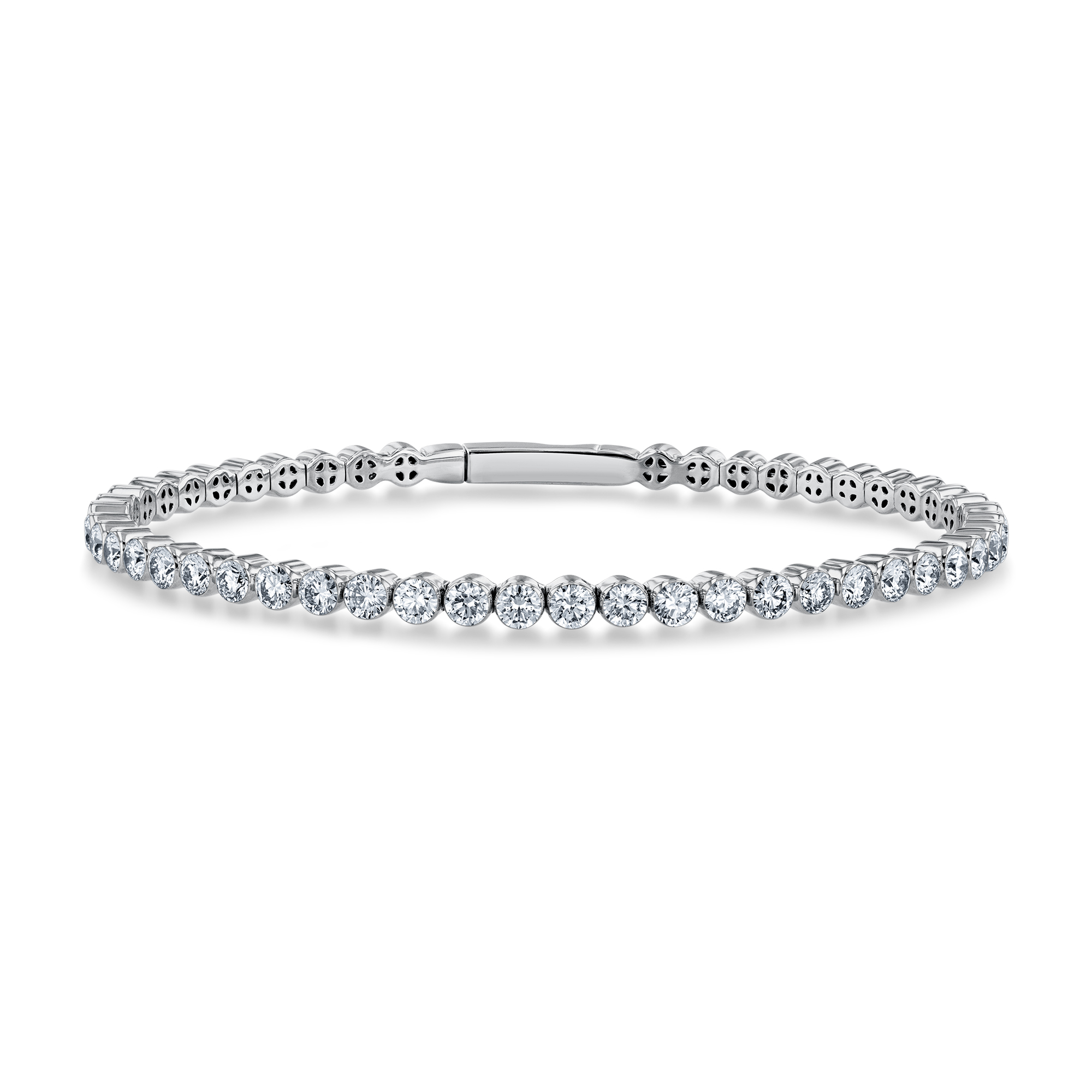 2 1/2ctw Lab Grown Diamond White Gold Tennis Bracelet 