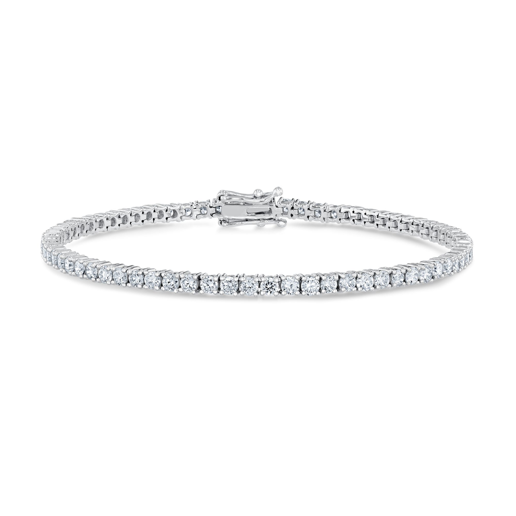 4ctw Lab Grown Diamond White Gold Tennis Bracelet 