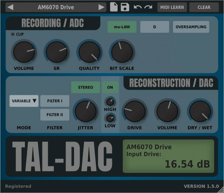 TAL SOFTWARE DAC Bit Crusher (Produit numérique) 