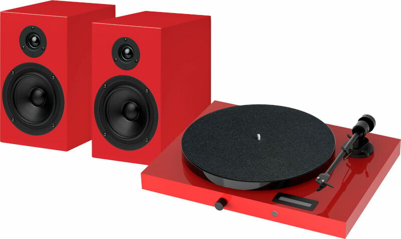 Pro-Ject Juke Box E1 + Speaker Box 5 OM5e High Gloss Red 9120122293065