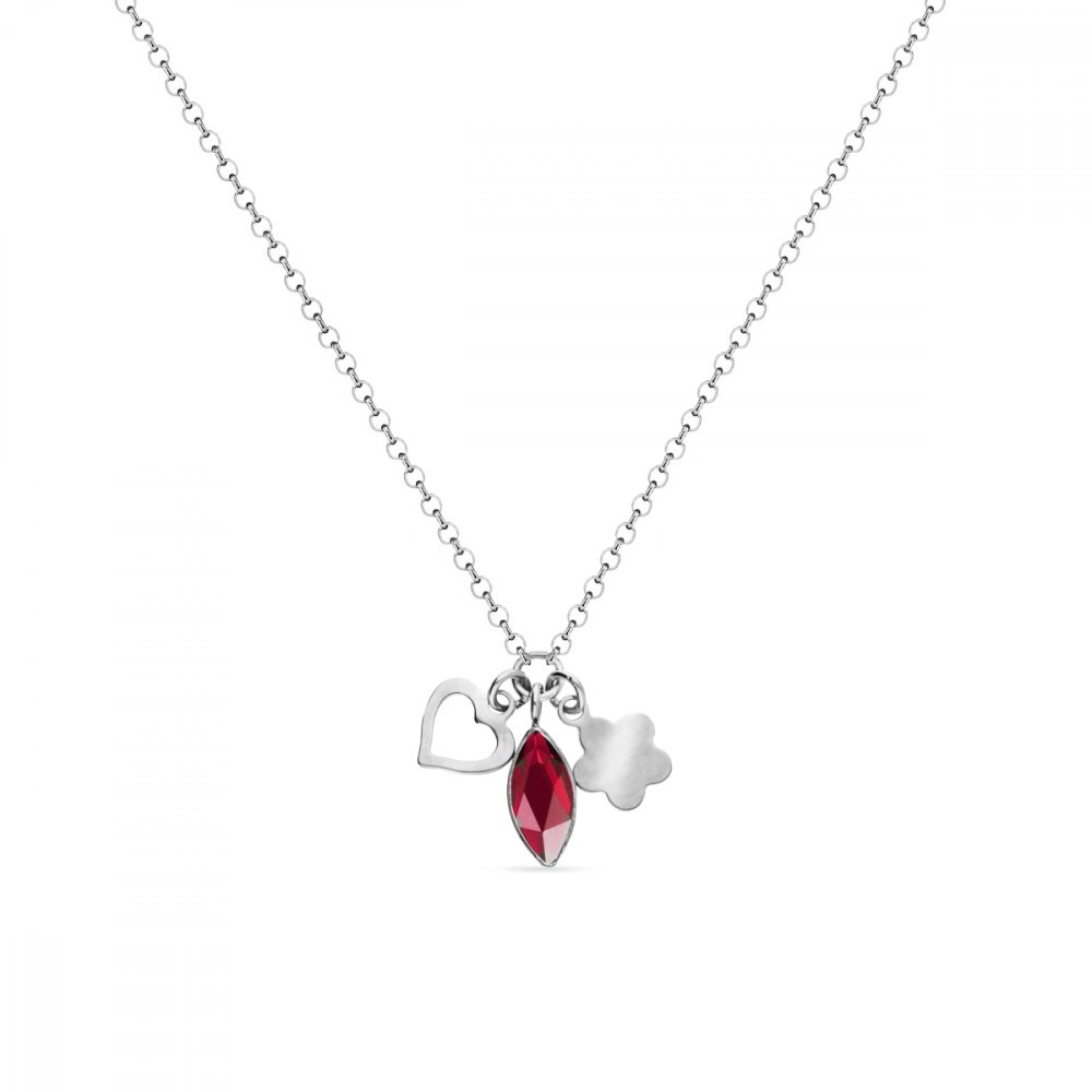 Náhrdelník červený se Swarovski Elements Serenity NMIX2201SC Scarlet,Náhrdelník červený se Swarovski Elements Serenity NMIX2201SC Scarlet