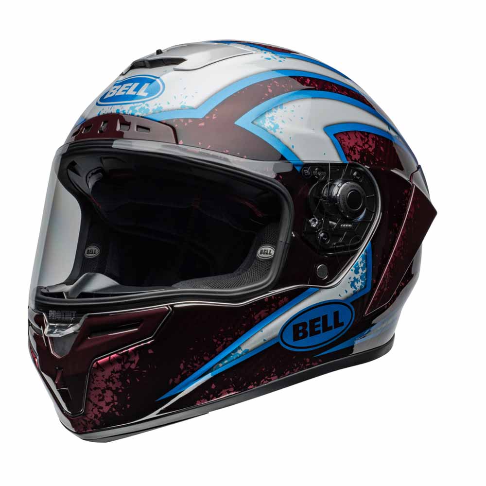 Bell Race Star DLX Flex Xenon Gloss Red Silver Full Face Helmet Größe XL