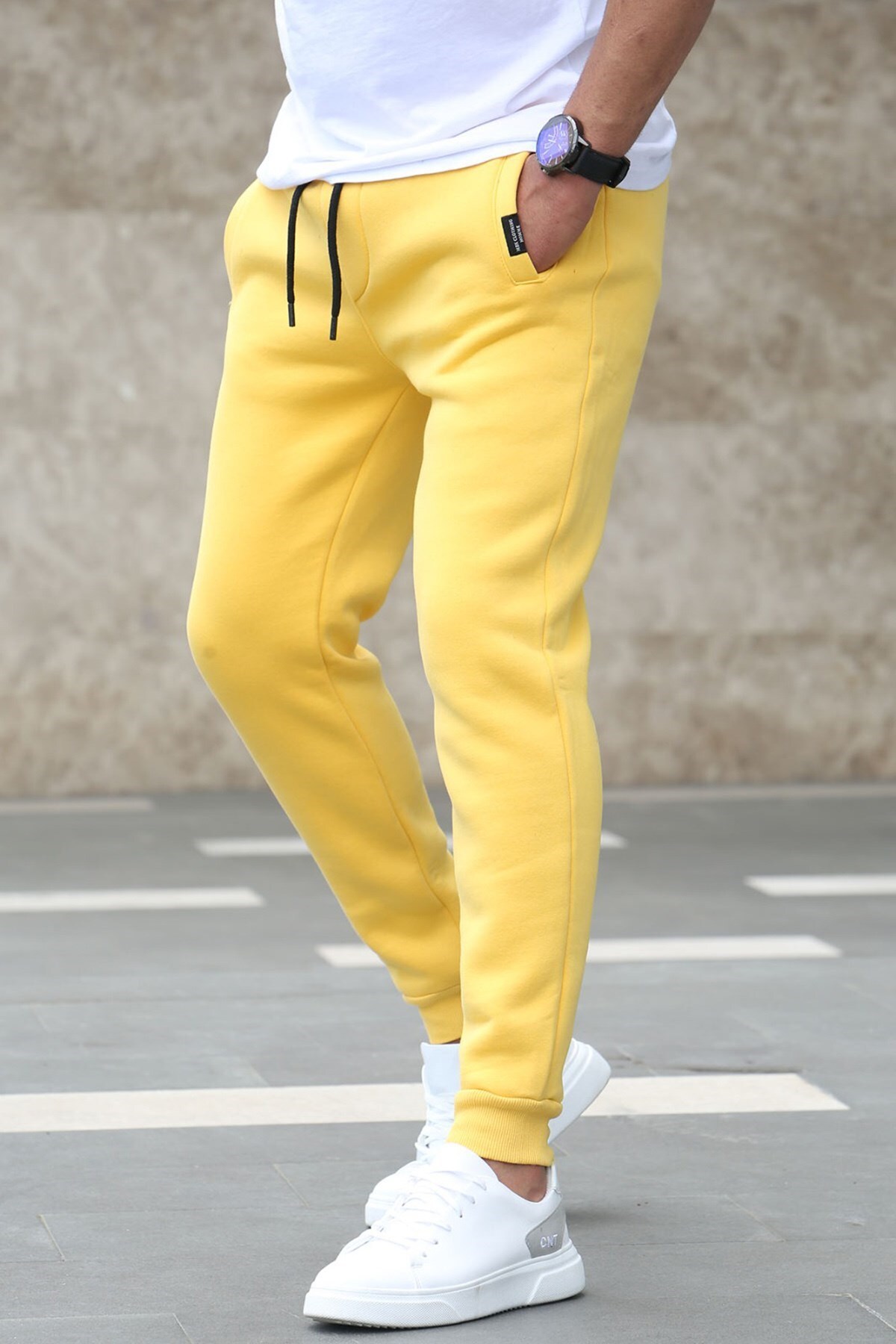 Madmext Basic Yellow Tracksuit 4210