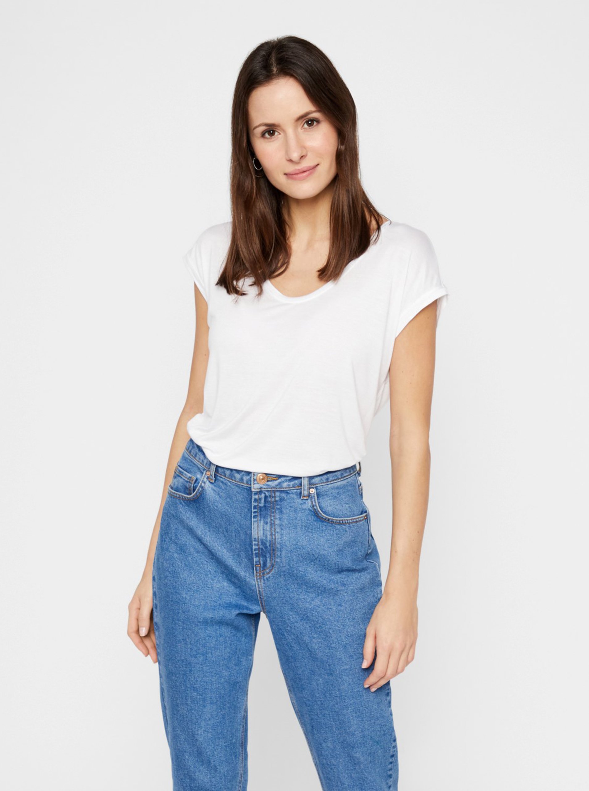 White Basic T-Shirt Pieces Billo - Women
