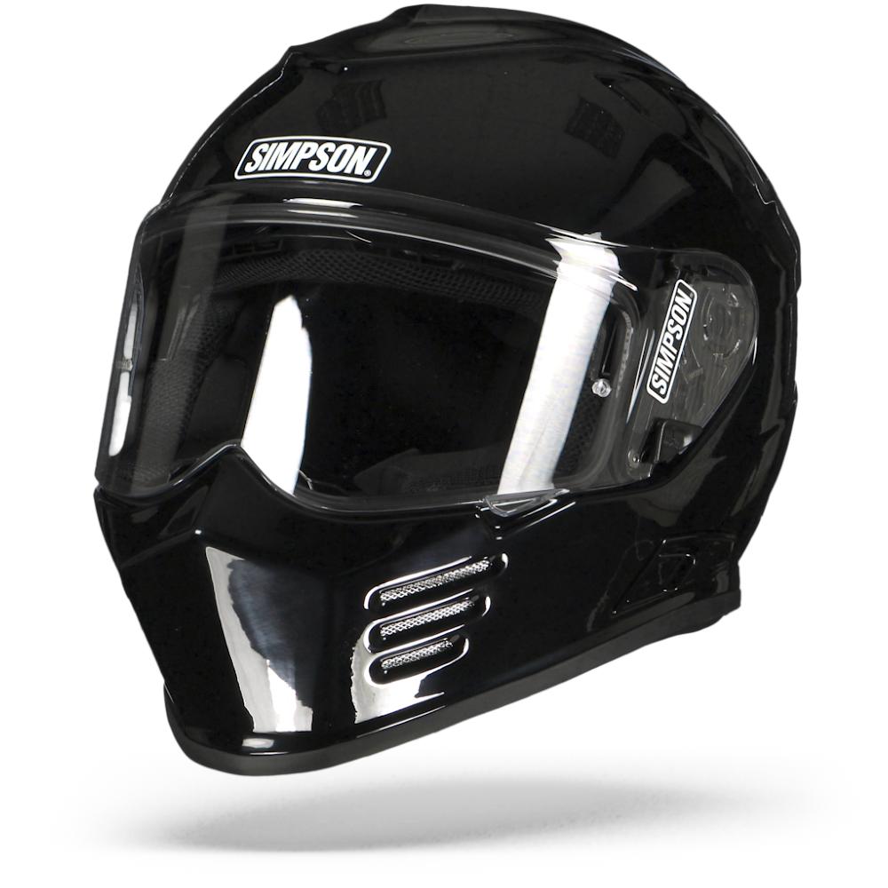 Simpson Venom Solid Schwarz Metal Integralhelm Größe XS