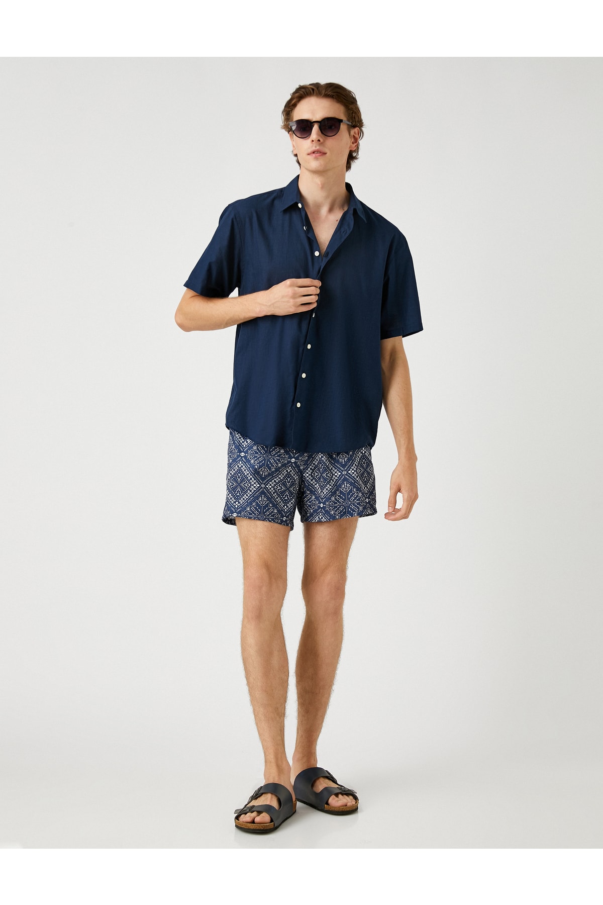 Koton Patterned Swim Shorts