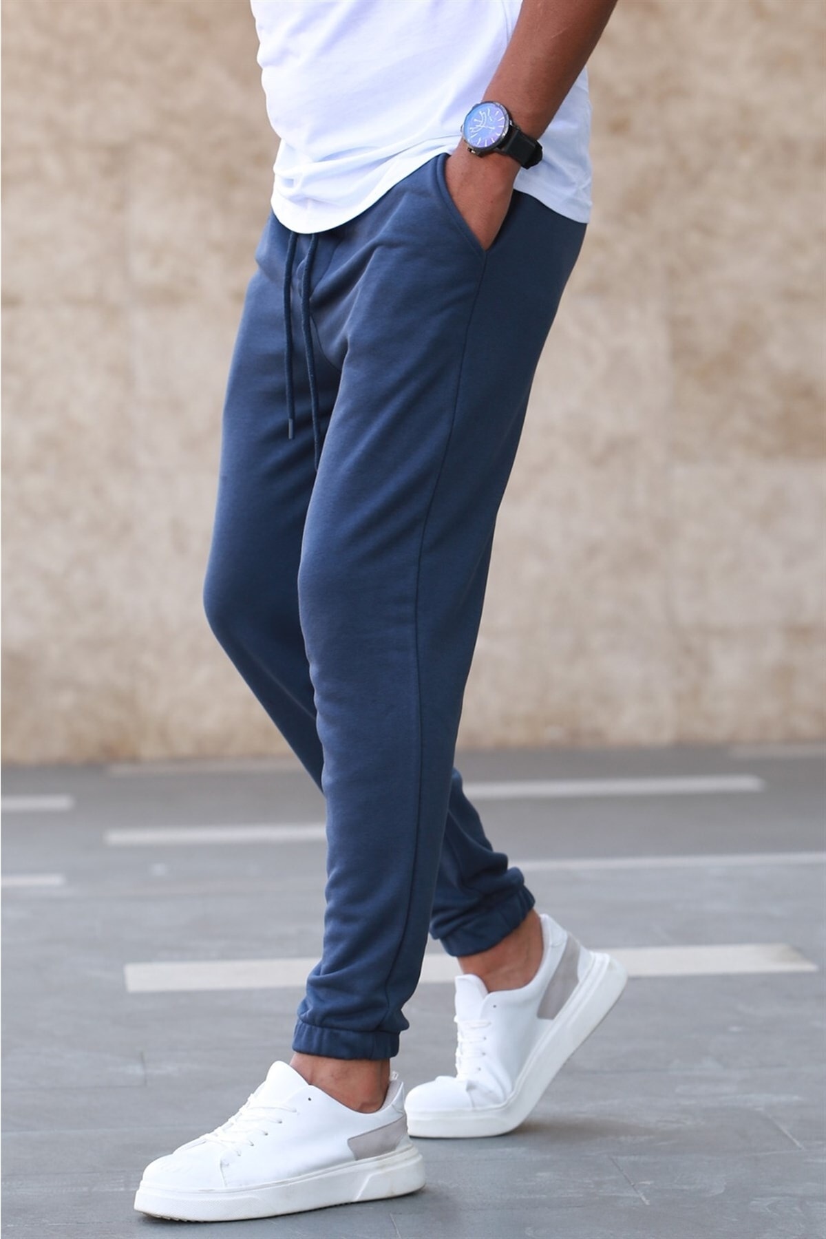 Madmext Navy Blue Basic Tracksuit 5424