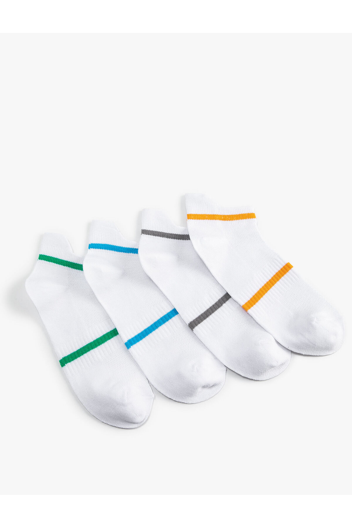 Koton Set of 4 Booties Socks Textured with Stripe Detail