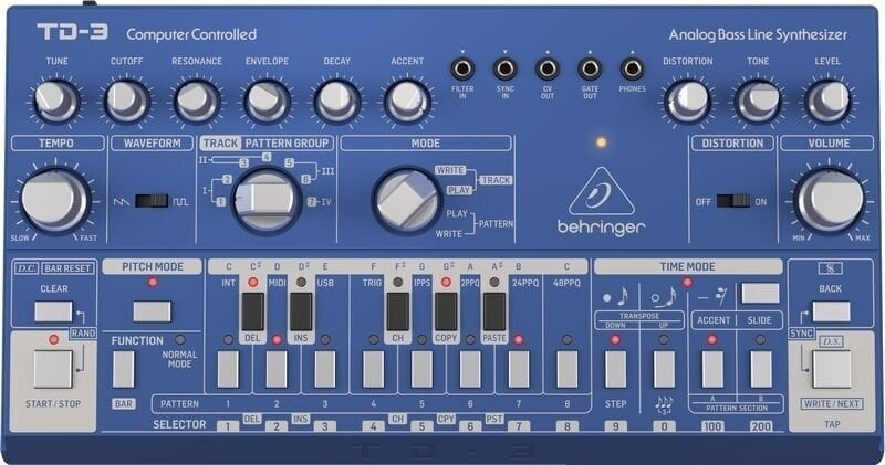 Behringer TD-3 Synthesizer Blue