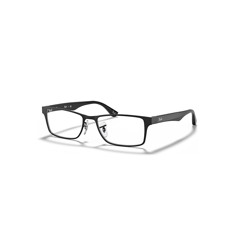 Ray-Ban Eyeglasses Unisex Rb6238 Optics - Black Frame Clear Lenses 53-17