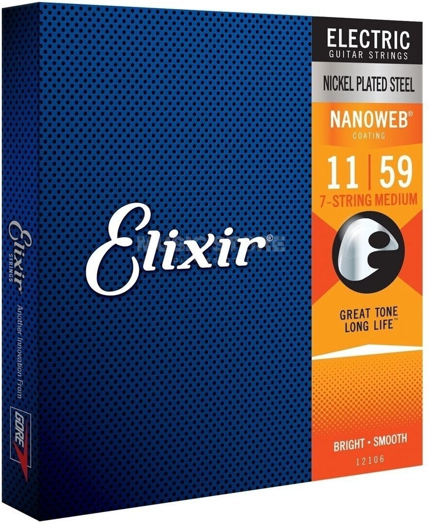 Elixir Nanoweb 12106 Medium 7-String E-guitar strings
