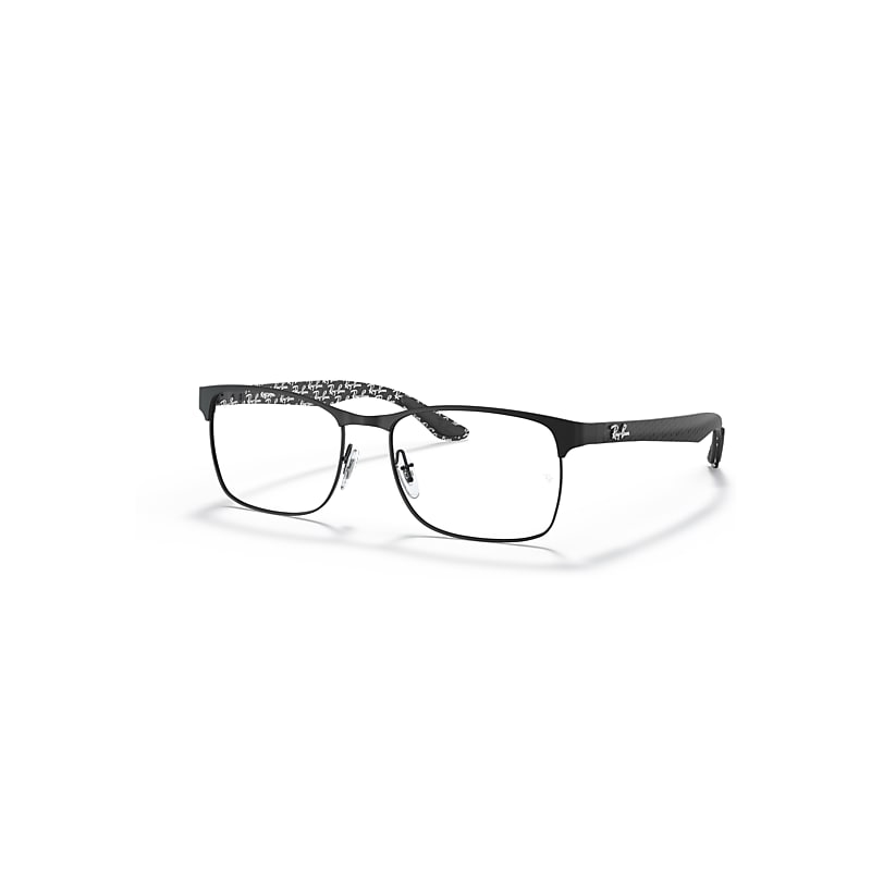 Ray-Ban Eyeglasses Unisex Rb8416 Optics - Black Frame Clear Lenses Polarized 53-17