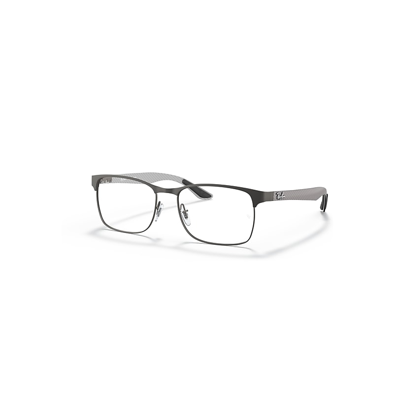 Ray-Ban Eyeglasses Unisex Rb8416 Optics - Gunmetal Frame Clear Lenses Polarized 55-17