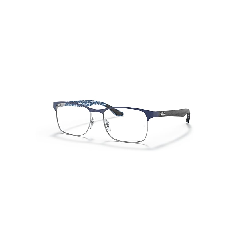 Ray-Ban Eyeglasses Unisex Rb8416 Optics - Black Frame Clear Lenses Polarized 53-17