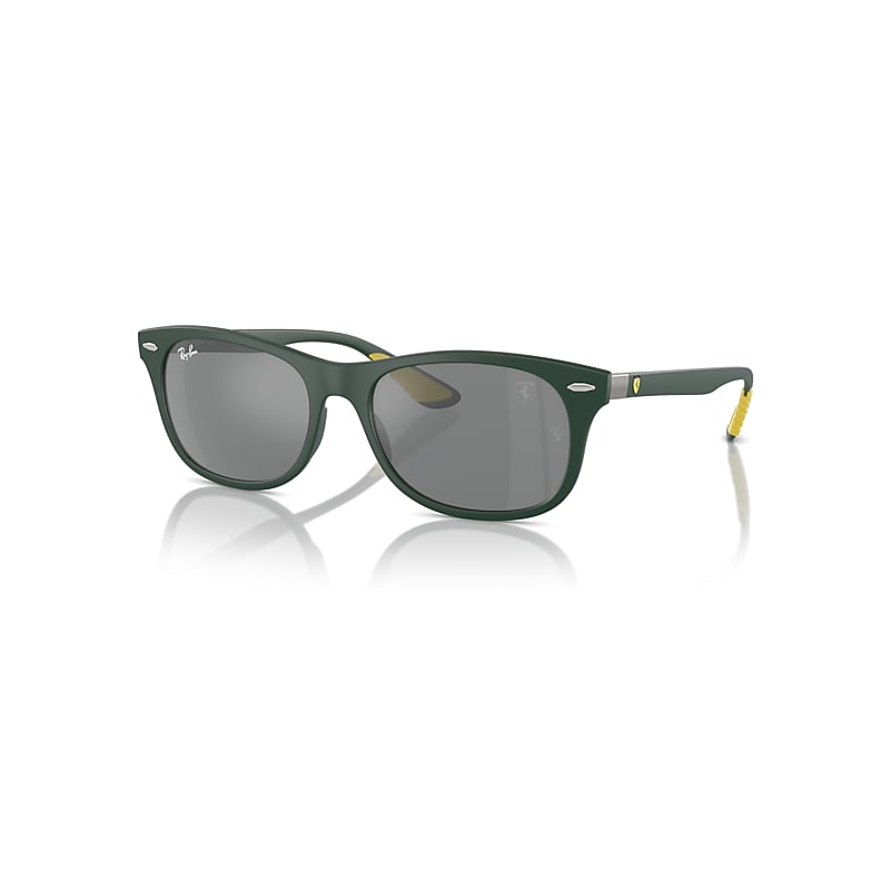 Ray-Ban Sunglasses Unisex Rb4607m Scuderia Ferrari Collection - Green Frame Grey Lenses 55-17
