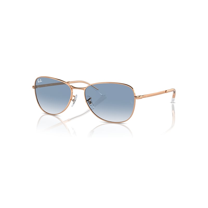 Ray-Ban Sunglasses Unisex Rb3733 - Rose Gold Frame Blue Lenses 59-17