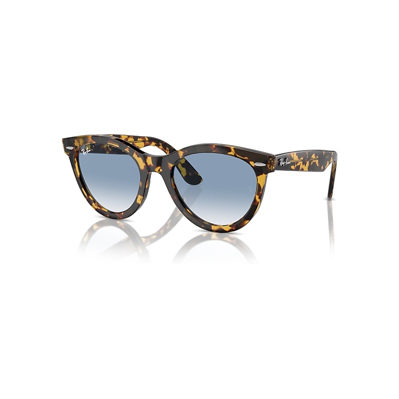 Ray-Ban Sunglasses Unisex Wayfarer Way - Yellow Havana Frame Blue Lenses 51-21