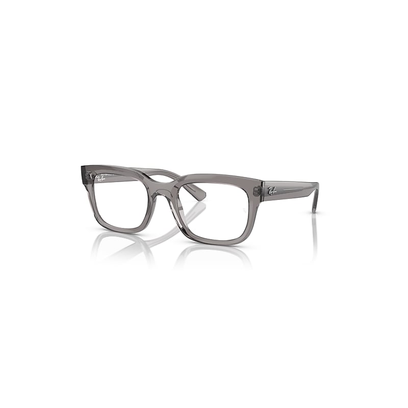 Ray-Ban Eyeglasses Unisex Chad Optics Bio-based - Transparent Grey Frame Clear Lenses Polarized 52-22