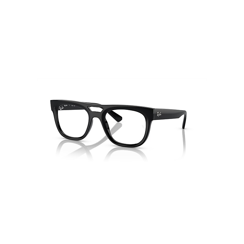 Ray-Ban Eyeglasses Unisex Lloyd Optics Bio-based - Black Frame Clear Lenses Polarized 52-21