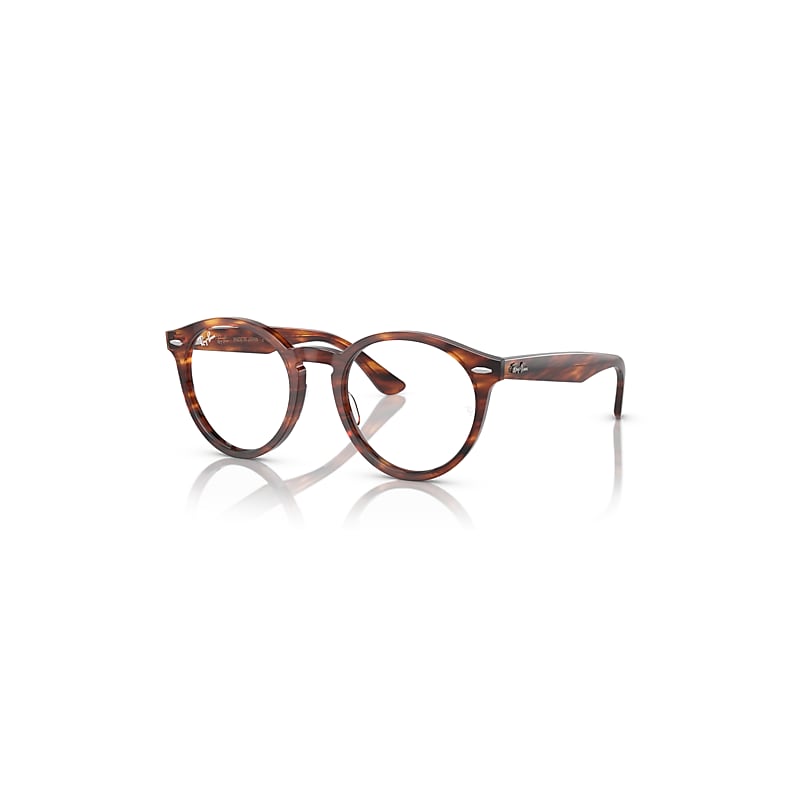 Ray-Ban Eyeglasses Unisex Larry Optics - Striped Havana Frame Clear Lenses Polarized 51-21