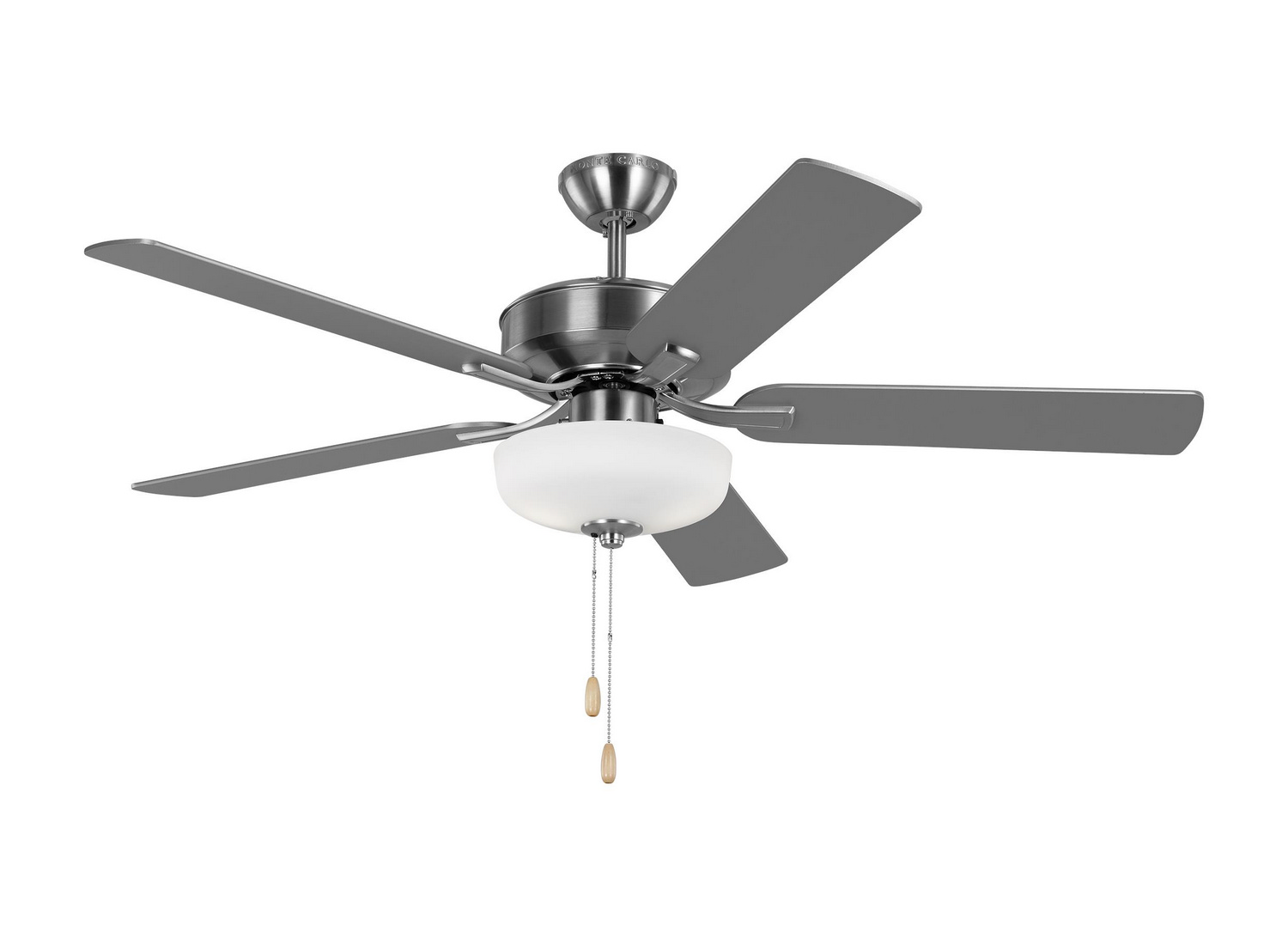 Linden 2-Light 52" Ceiling Fan in Brushed Steel
