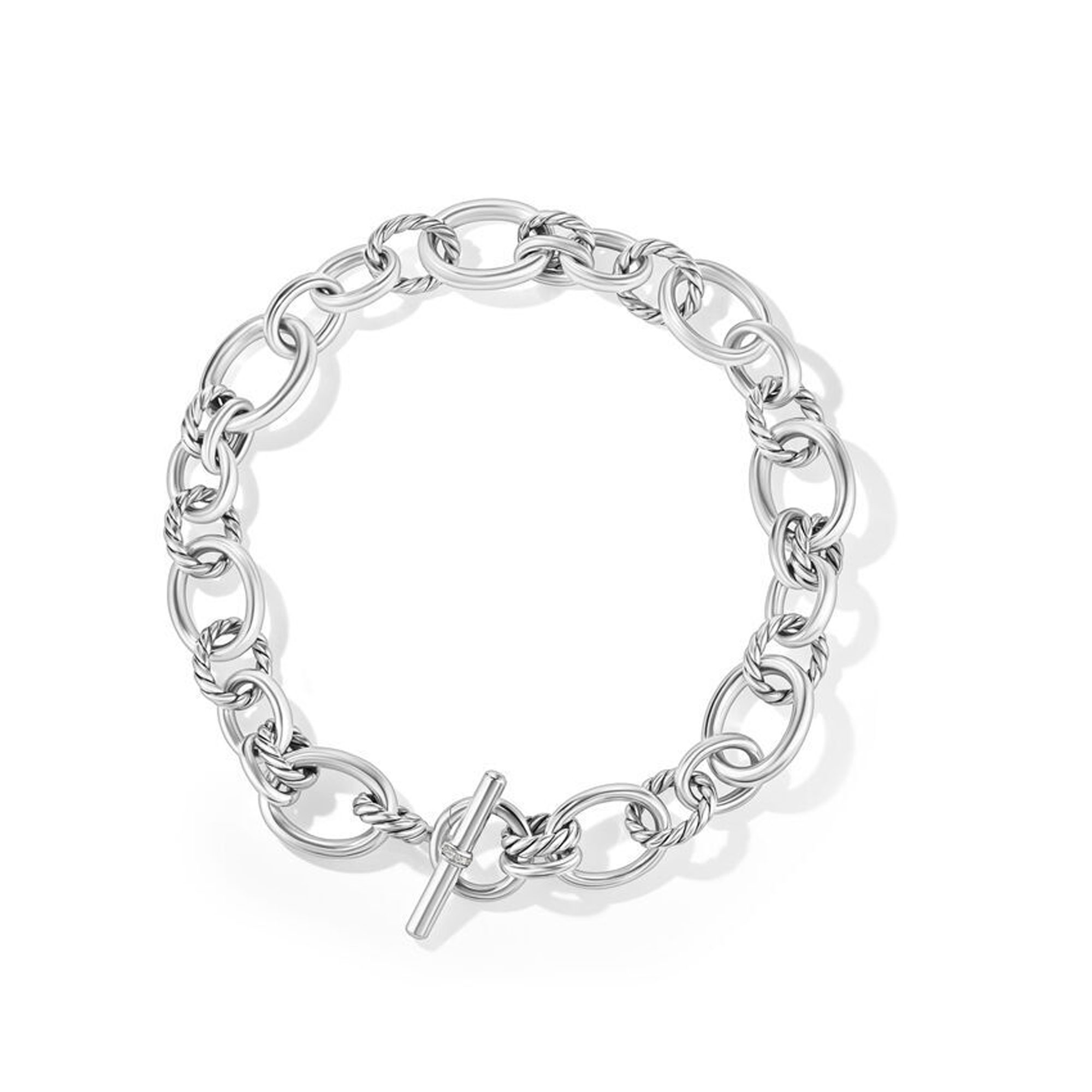 David Yurman David Yurman Mercer Necklace in Sterling Silver with Pave Diamonds | 17 Inches