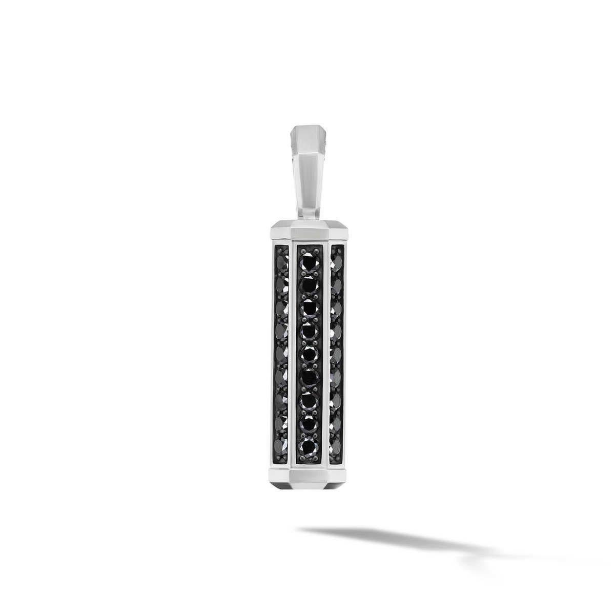 Men's David Yurman DY Hex Amulet with Pave Black Diamonds