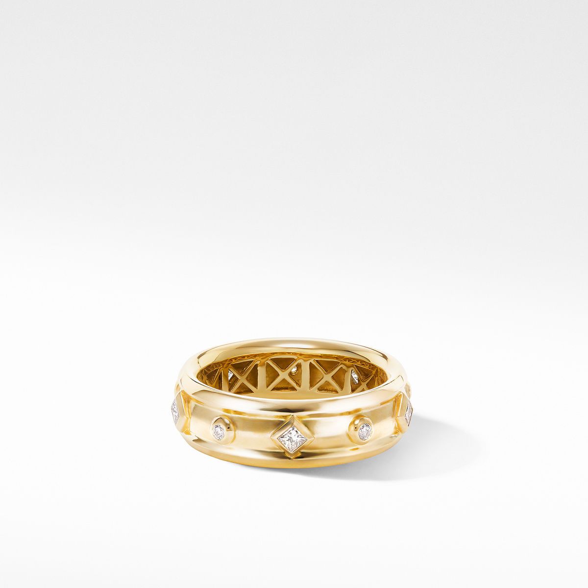David Yurman Modern Renaissance Ring in 18K Yellow Gold with Diamonds - Size 6.5