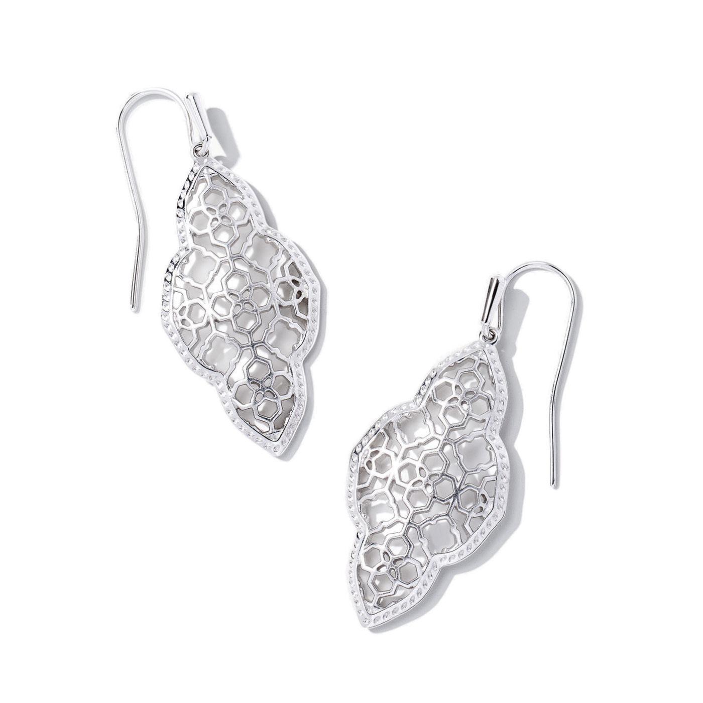 Kendra Scott Abbie Drop Earrings, Rhodium-Plated