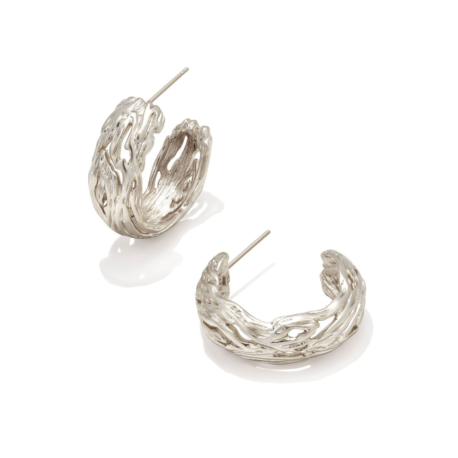 Kendra Scott Caprise Hoop Earrings, Rhodium-Plated