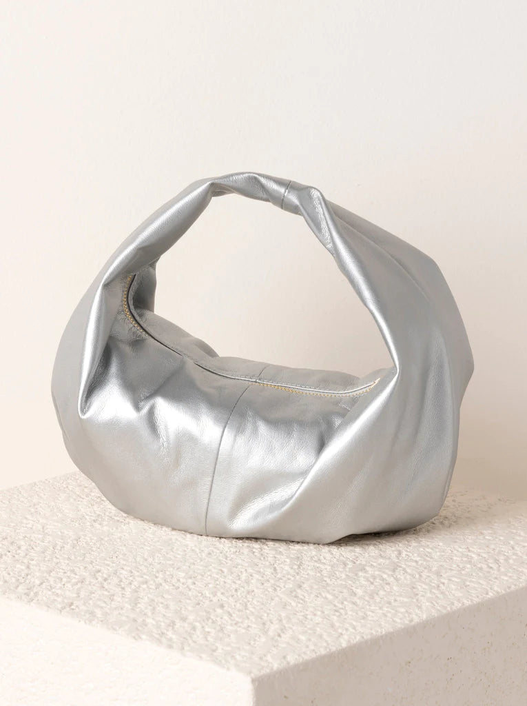 Eva Milano Mini Hobo Silver