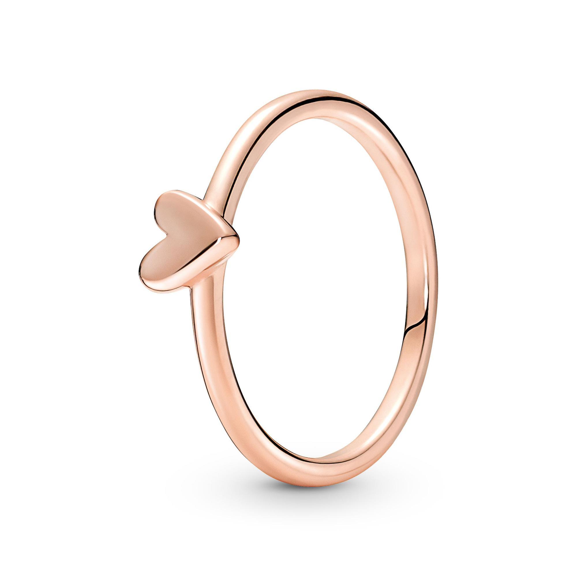Pandora Freehand Heart Ring, Rose Gold-Plated - Size 9