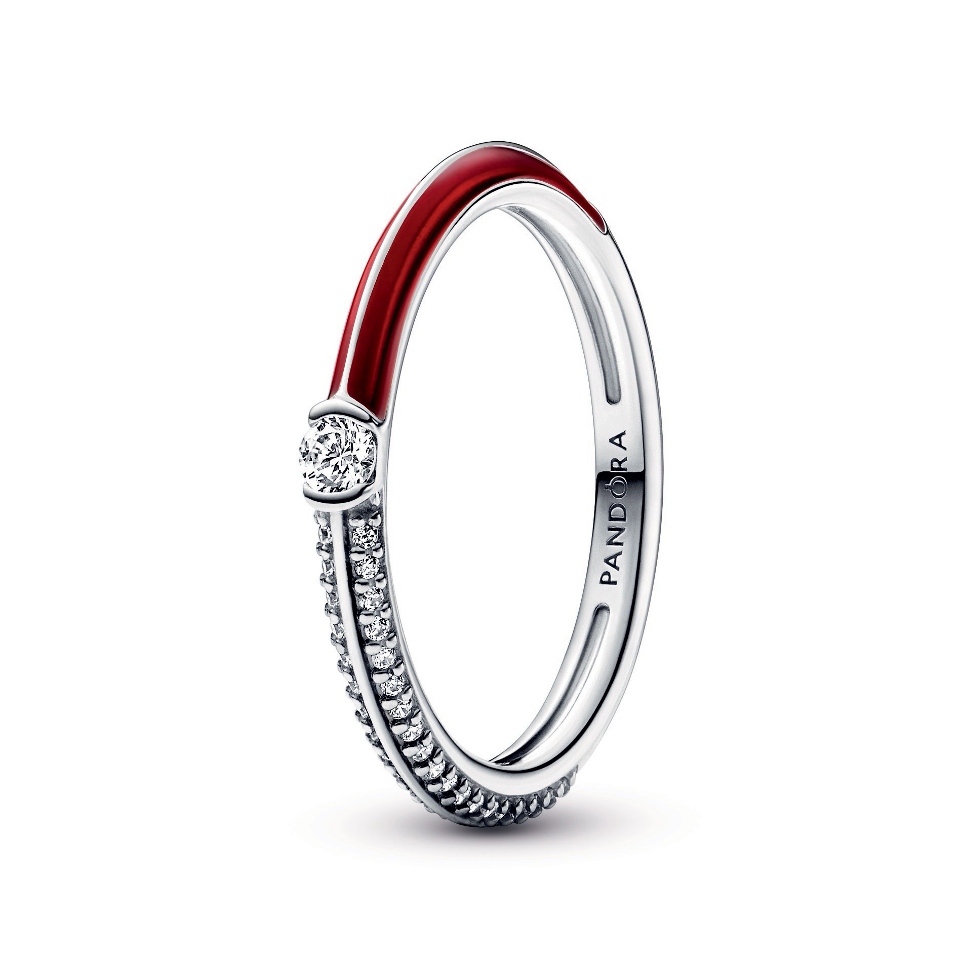 Pandora ME Pave & Red Dual Ring | Size 7.5