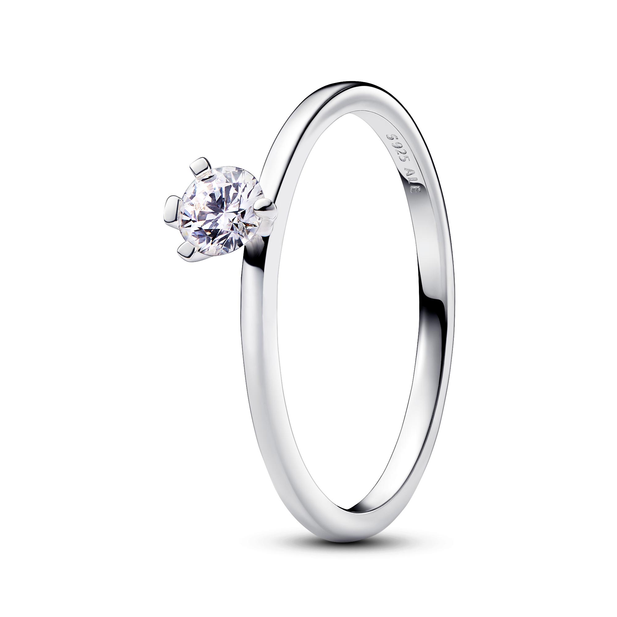 Pandora Nova Off-Set 0.25ctw Lab-Grown Diamond Sterling Silver Ring | Size 7