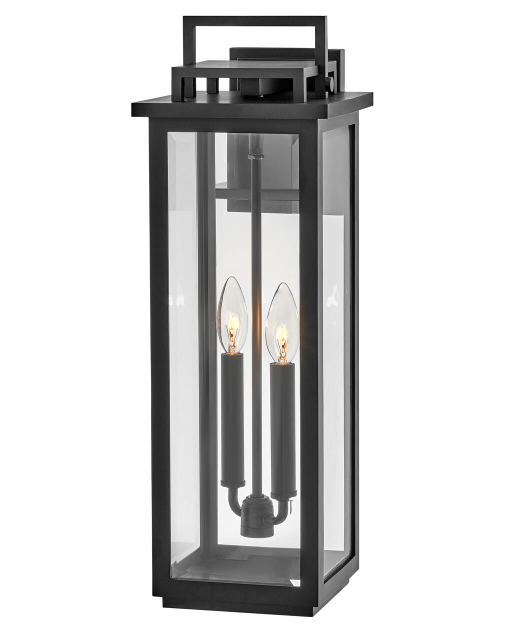 Winthorpe 2-Light Medium Wall Mount Lantern in Black