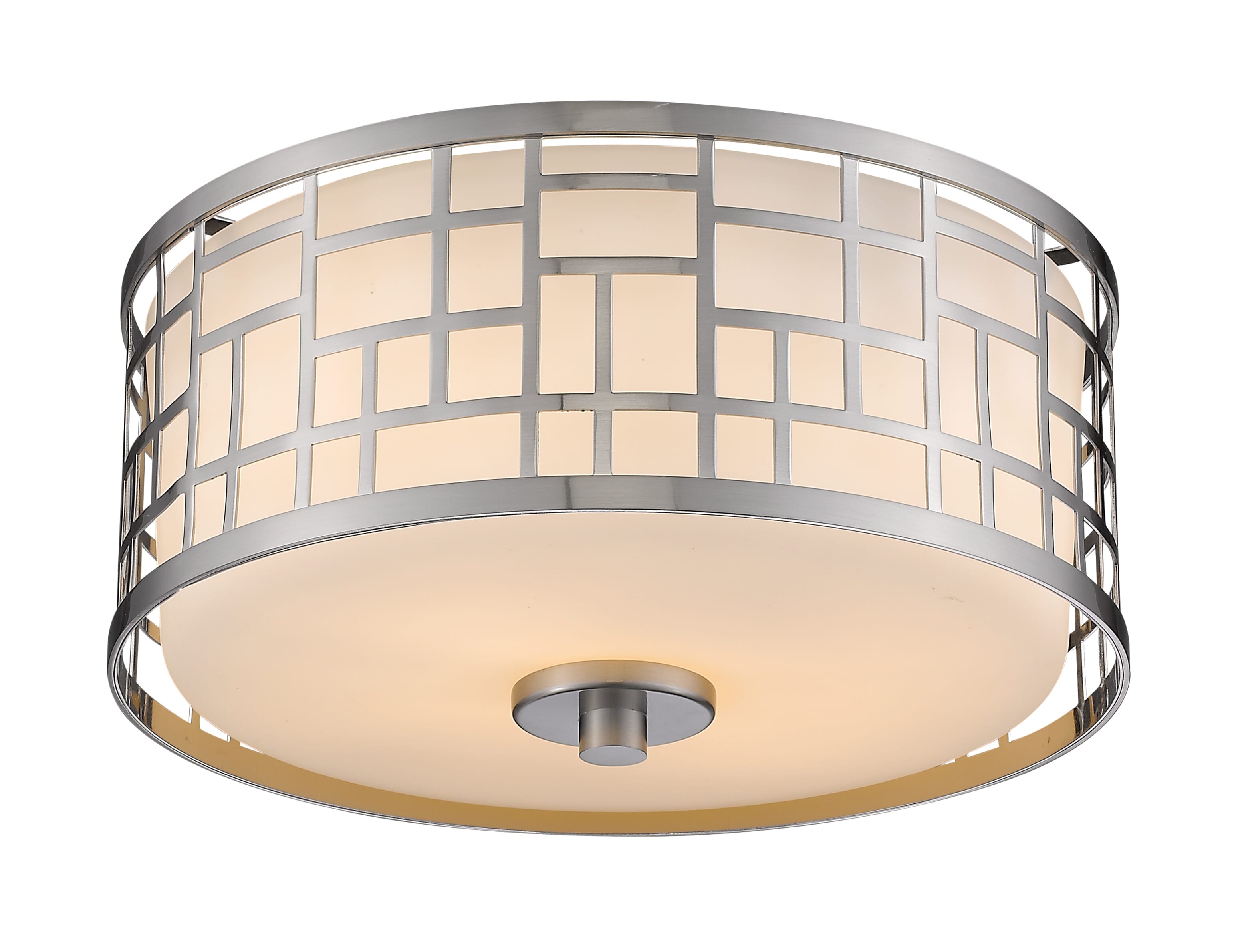 Elea 2-Light Flush Mount Ceiling Light In Brushed Nickel