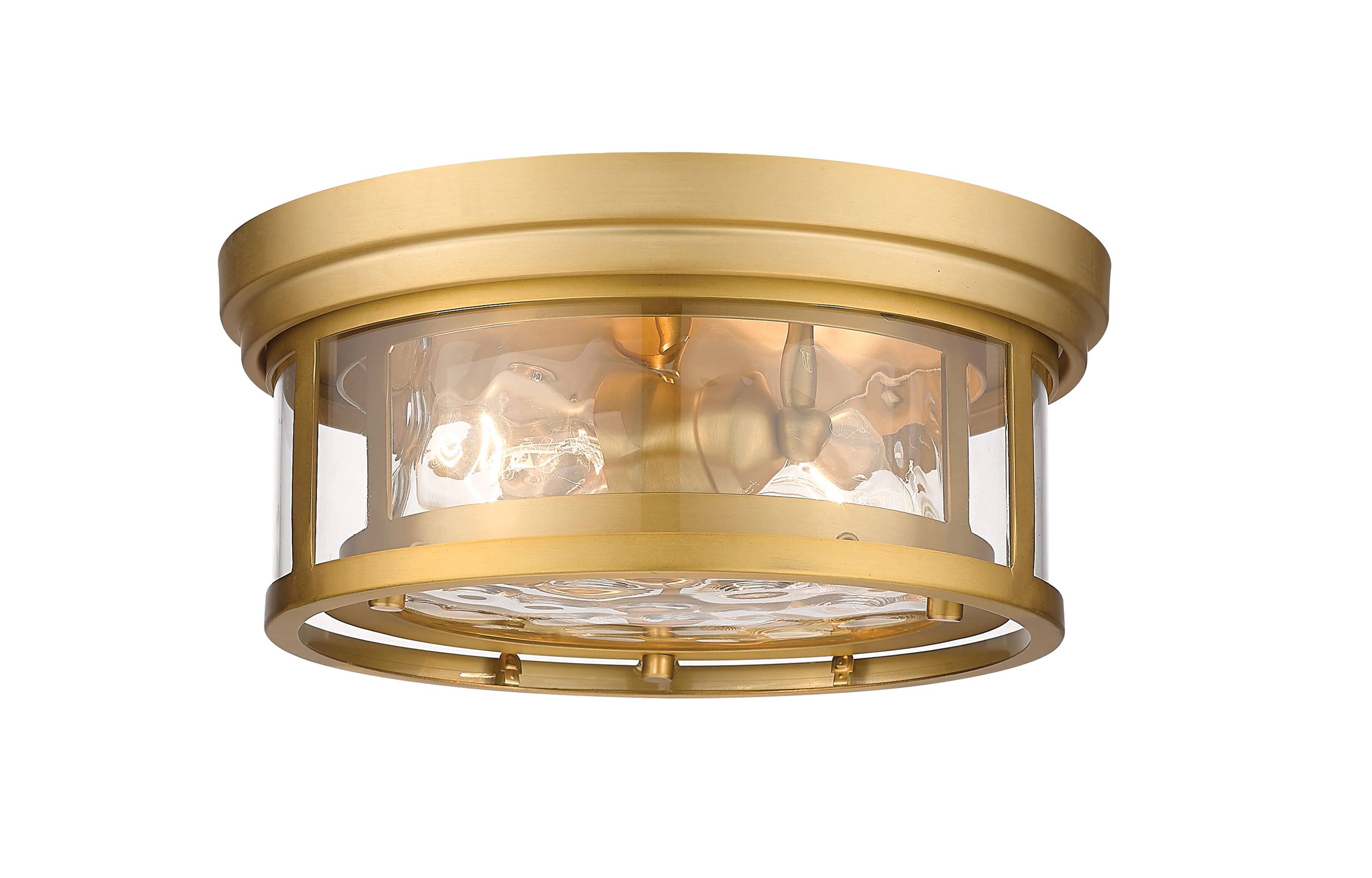 Clarion 2-Light Flush Mount Ceiling Light In Olde Brass
