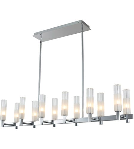Lorne 12-Light Kitchen Island Light in Chrome